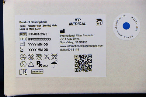 Sterile Male Luer Lock to Male Luer Lock - IFP-081-2323 - $14.70 per unit