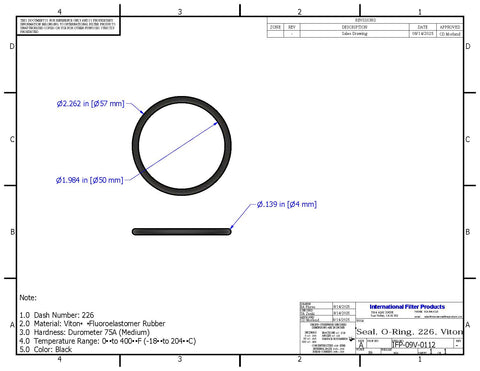 Viton - 226 O-Rings (Two Pcs per Cartridge)