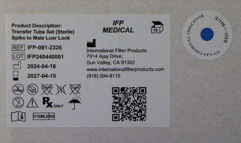 Sterile Spike to Male Luer Lock - IFP-081-2326 - $15.55 per unit