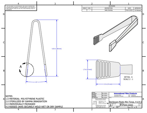 Sterile Tong F37944-0000