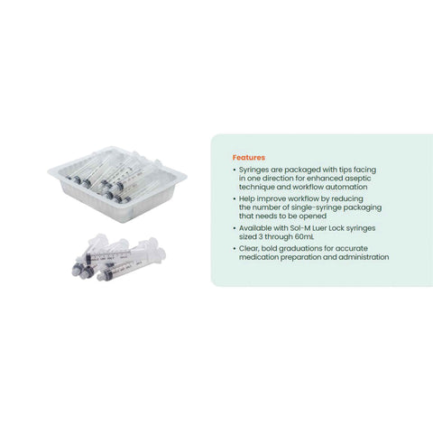Sol-M® Luer Lock Syringe Trays