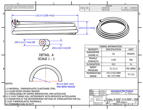C-Flex® TPE Tubing - 374-250-4
