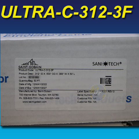 Sani-Tech® Ultra-C Platinum Cured Silicone Tubing - ULTRA-C-312-3F